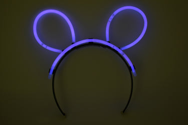 Purple Glow Stick Bunny Ears- Single Retail Packs